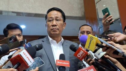 iLUSTRASI fOTO: Menteri Hukum dan HAM (Menkumham) Supratman Andi Agtas saat ditemui awak media di Gedung Nusantara I DPR RI, Senayan, Jakarta, Rabu (21/8/2024)