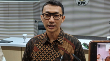 Anggota Tim Jubir KPK Budi Prasetyo dalam keterangan Pers beberapa waktu lalu. foto: Tangkapan Layar kompas.com