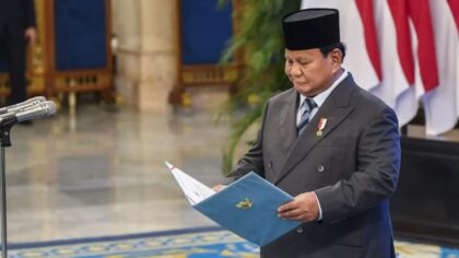 Presiden Prabowo Subiant saat acara Reshufle Kabinet 27 April 2026