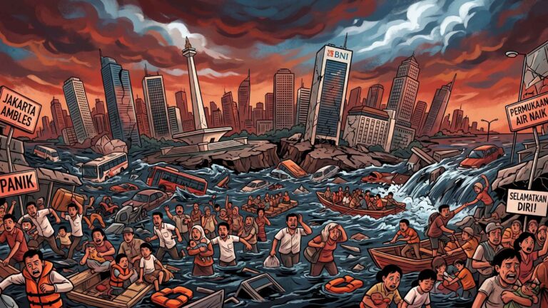 Ilustrasi Jakarta Ambles_headlinesia