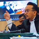 Kemal Shahab Advokat Guernur Riau non Aktif Abdul Wahid saat mencecar Saksi di Persidangan Pengadilan Negeri Pekanbaru