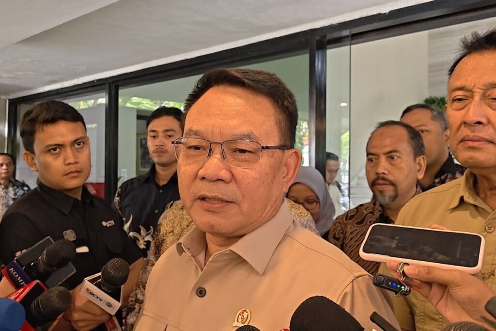 KSP Dudung Abdurachman saat ditemui di Istana, Jakarta, Selasa (5/5/2026). (KOMPAS.com/ADHYASTA DIRGANTARA)