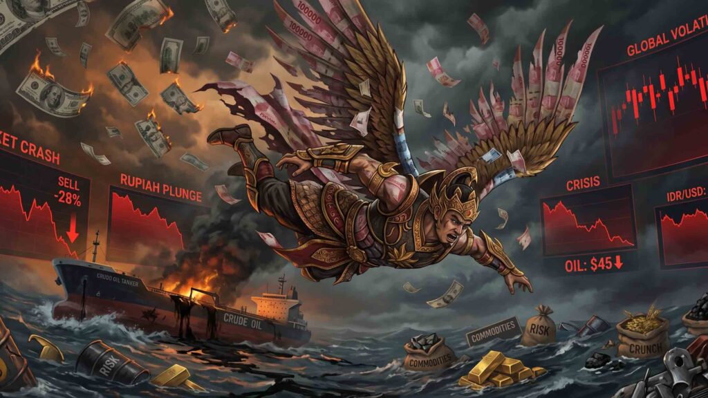 Ilustrasi Rupiah Melemah. headlinesia.com