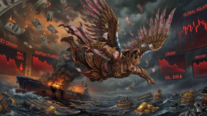 Ilustrasi Rupiah Melemah. headlinesia.com