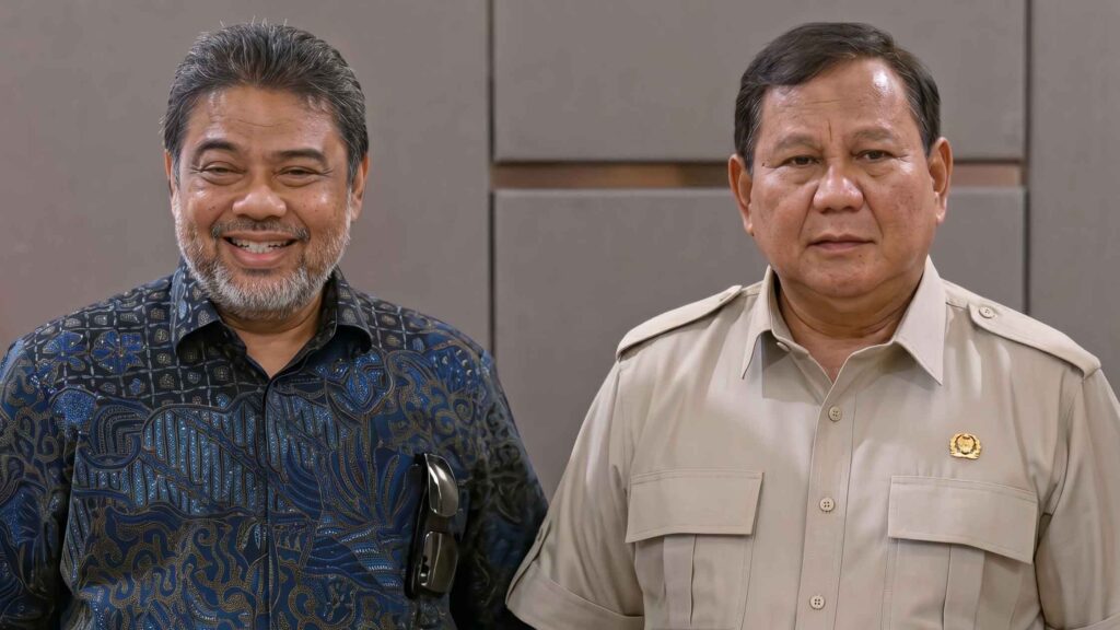 Presiden Prabowo Subianto terima Presiden KSPI Said Iqbal (kiri) jelang May Day 2026. (BeritaNasional/KSPI)