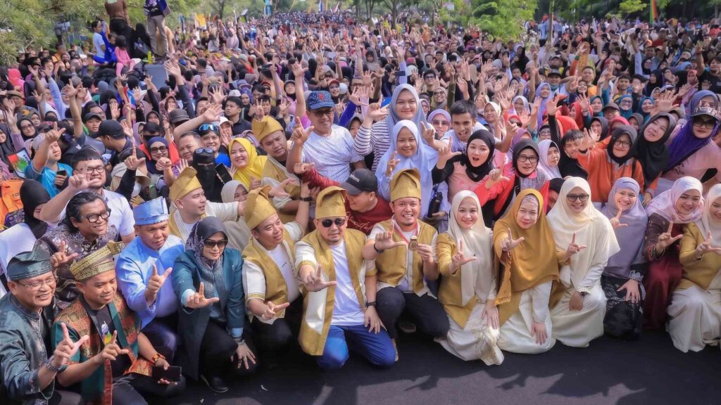 Walikota Pekanbaru Agung Nugroho dalam rangkaian event Hut Kota Pekanbaru