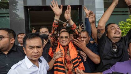 Sidang Bupat Pati non Aktif Sudewo. ANTARA FOTO/Aji Styawan