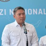 Kepala Badan Gizi Nasional (BGN) Sudaryono dalam konferensi pers, di Kantor BGN, Jakarta Pusat, Senin (27/7/2026).(KOMPAS.com/FIRDA JANATI)